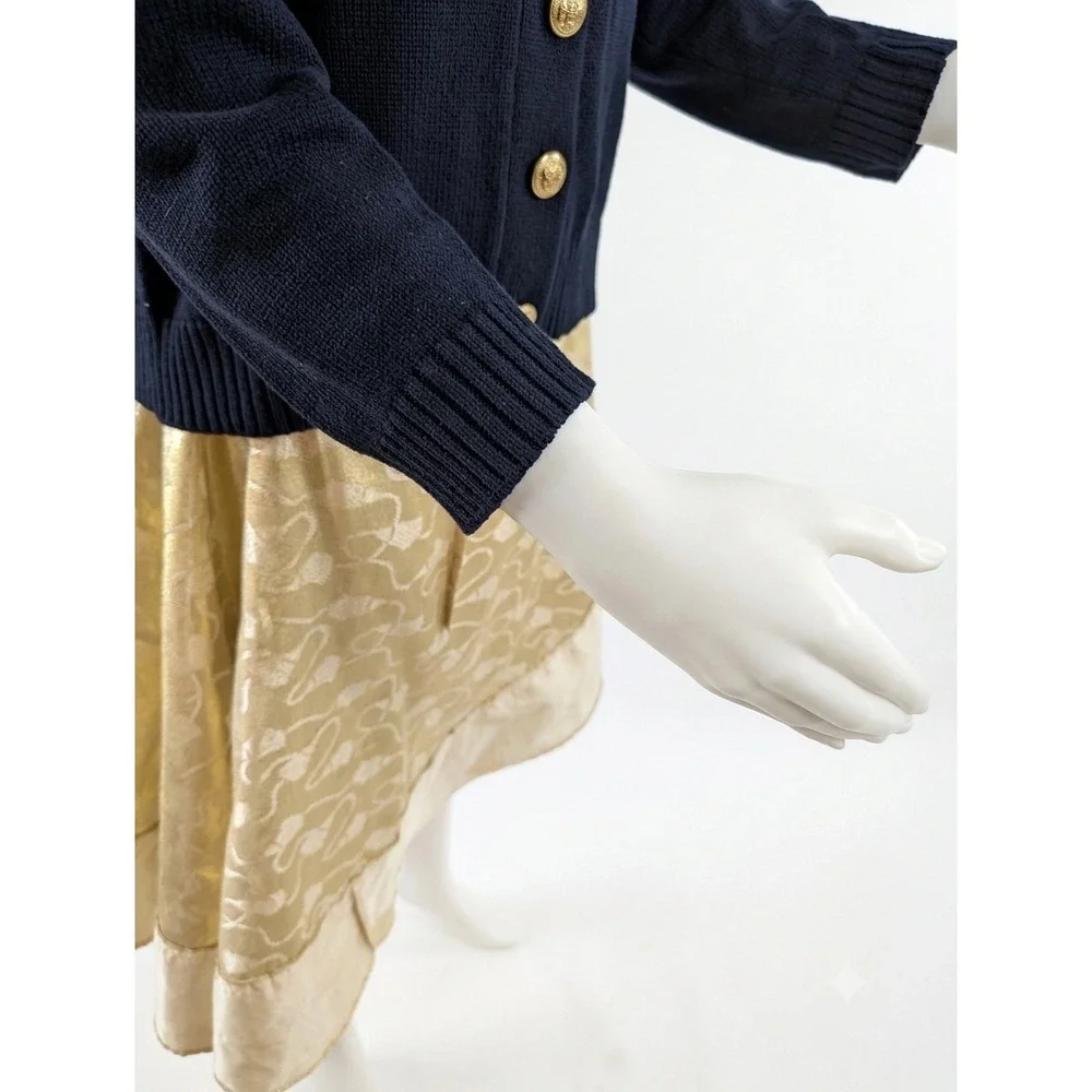 Boston Proper Double Bow Open Back Cardigan